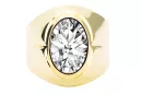 Vintage craft Ring Zircon 14K Yellow gold vrc296y